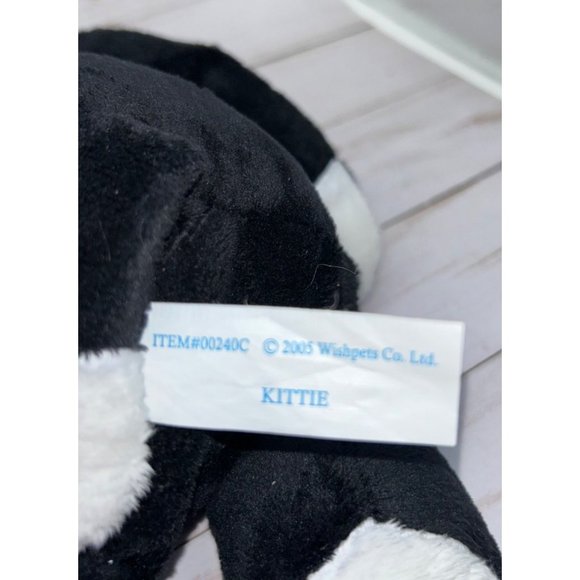 Wishpets Kittie Wish Pets Halloween Black Witch Cat Orange Bow White Belly 9" Pl - Picture 4 of 8